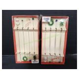 (2) Christmas Glass Cocktail Stirrer, 4pc