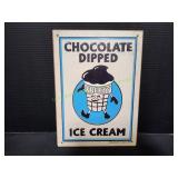 10"x14" Chocolate Dipped Ice Cream Metal Sign