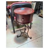 28" Wood Side Table /w Metal Legs