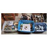 (4) Totes of Hardware, Bucket of Hardware & More