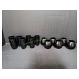 Black Elegant (6)10oz & (7) 12oz Glasses