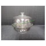 10.5" Round Glass Cake Keeper w/ Dome Lid