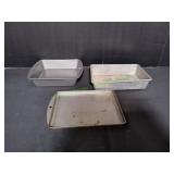 (2) Square Cake Pans & Petite Baking Sheet