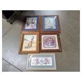 (5) Framed Wall Art