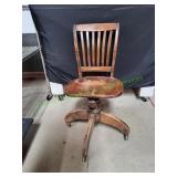 Rolling Wood Office Chair