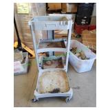 Cleaning Shop Cart on Casters