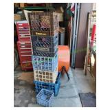 (6) Plastic Crates