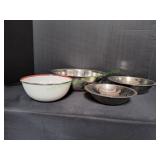(4) Stainless Steel Mixing Bowls