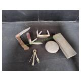 (3)Pocket Knives, (2)Sharpener Stone & More