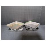(2) 8"x8" & (2) 9"x9" Non-Stick Square Cake Pans