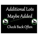 Additional Lots Added Daily. Check Back Often!