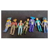 (7) 1986 Dino Riders Action Figures