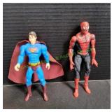 Spiderman & Superman Action Figures