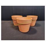(3) 4" Orchid Pots