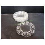 (8) 8" Tiffin Cherokee Roses Salad Plates