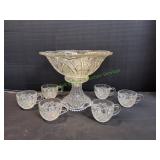 Indiana Glass Punch Bowl Set