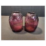 5" Amethyst Bookend Vases