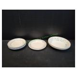 (3)Saucer Plates, (2)Bowls & (2) Dessert Plates