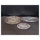 (3) Glass Serving Platters