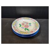 (7) Giverny Metal Floral Dinner Plate