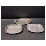 (3) Vintage Serving Trays