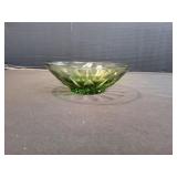 7" Vintage Green Glass Star Candy Dish