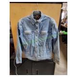 Ladies Harley Davidson Jean Jacket, Sz Sm