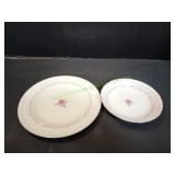 Royal Swirl Fine China Dinner Plate & Soup Bowl
