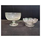 (2) Glass Candy Dishes