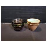 (2) Chateau & (3) Anchor Hocking Custard Bowls