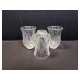(3) Hurricane Glass Lamp Shades