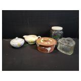 Vintage Jar w/ Vintage Trinket Boxes