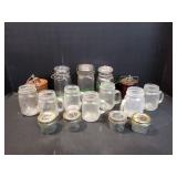 Glass Mugs, Glass Canisters, Grease Jar & More