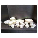 Anchor Hocking Fire King White Swirl Dinnerware
