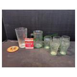 Coca-Cola Glasses, Coaster & Playing Cards