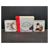 Studio Nova Sweet Dish w/ (2) Ceramic Trivets