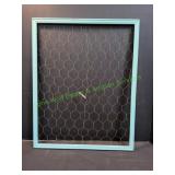 29.5"x23.5" Framed Chicken Wire Display
