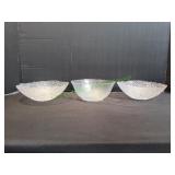 (2) Textured & (1) Frosted Serving Bowls