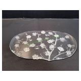 Mikasa Walther Crystal Frosted Cherry Bloom Tray