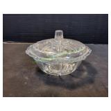 Vintage Kig Indonesia Glass Candy Dish w/ Lid