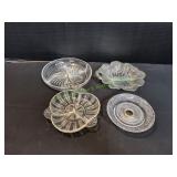 (4) Glass Nut / Mint / Candy Serving Dishes