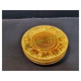 (5) 8" Tiara Amber Plates