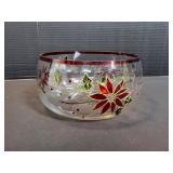 Poinsettia Hand Painted 9" Bowl