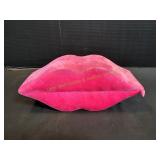 Wild Times Large Pink Velvet Lips Jewelry Box