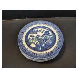 (9) 10" Blue Willow Churchill Dinner Plates