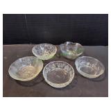 (5) Small Glass Serving Bowls