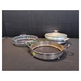 (3) Silver-Plated Trivet Casserole Stands