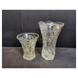 (2) Vintage Glass Vases