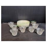(8) Clear Tiara Glass Party Sets