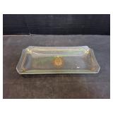 11.5"x5.5" Gold Trim Serving Tray